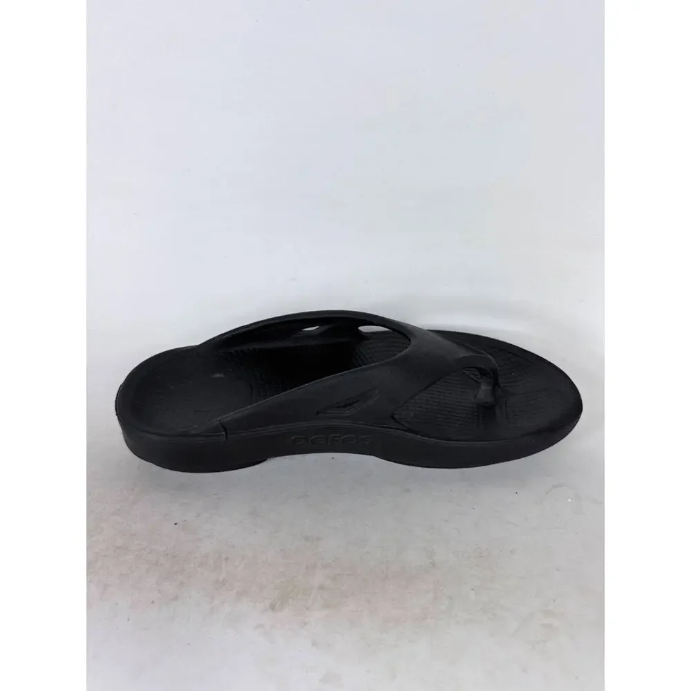 OOFOS OOriginal Recovery Thong Sandals Men's 9 Black Rubber Flip-Flops Casual